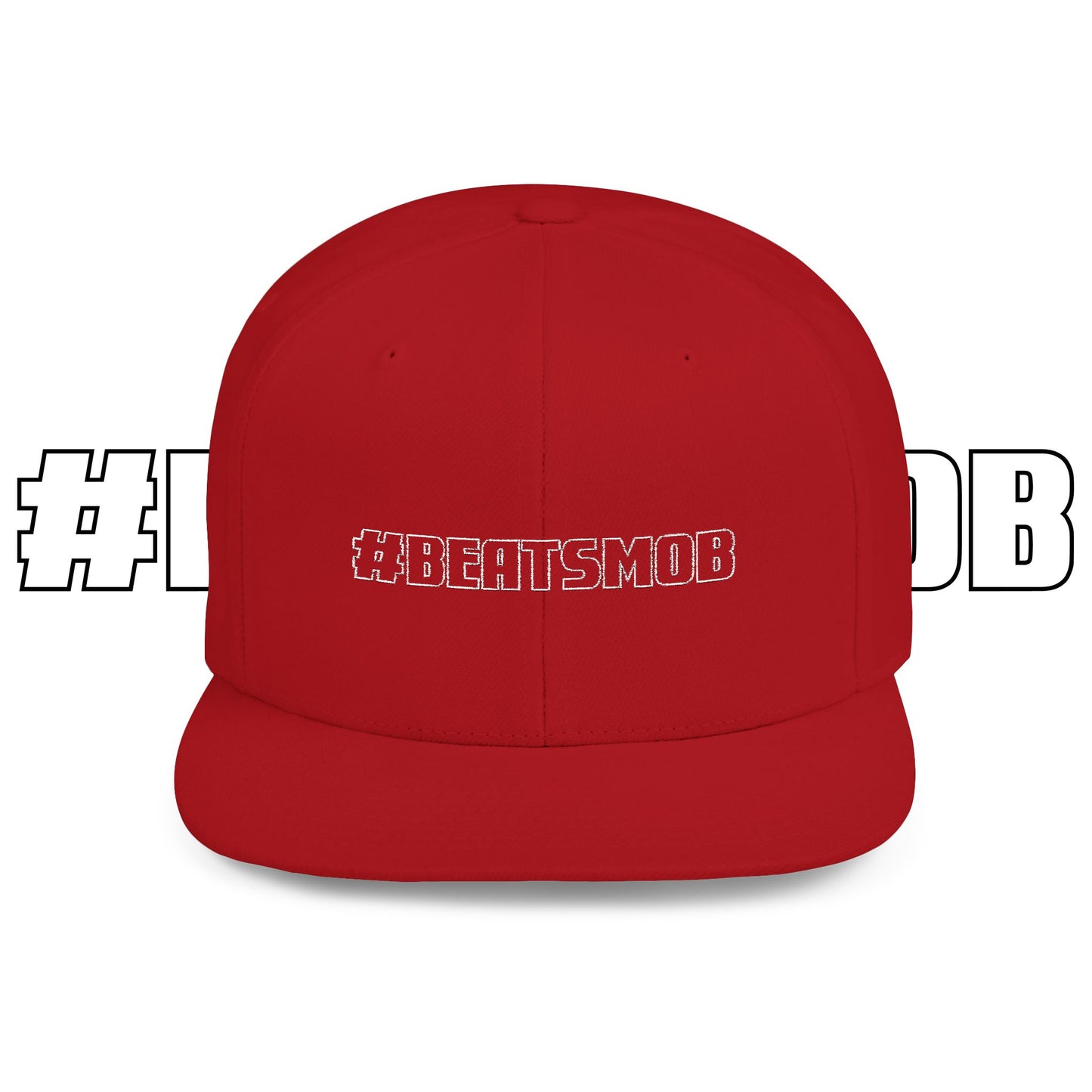 The #BEATSMOB Collection - Flat Bill Snapback Cap (Ghost Letters)