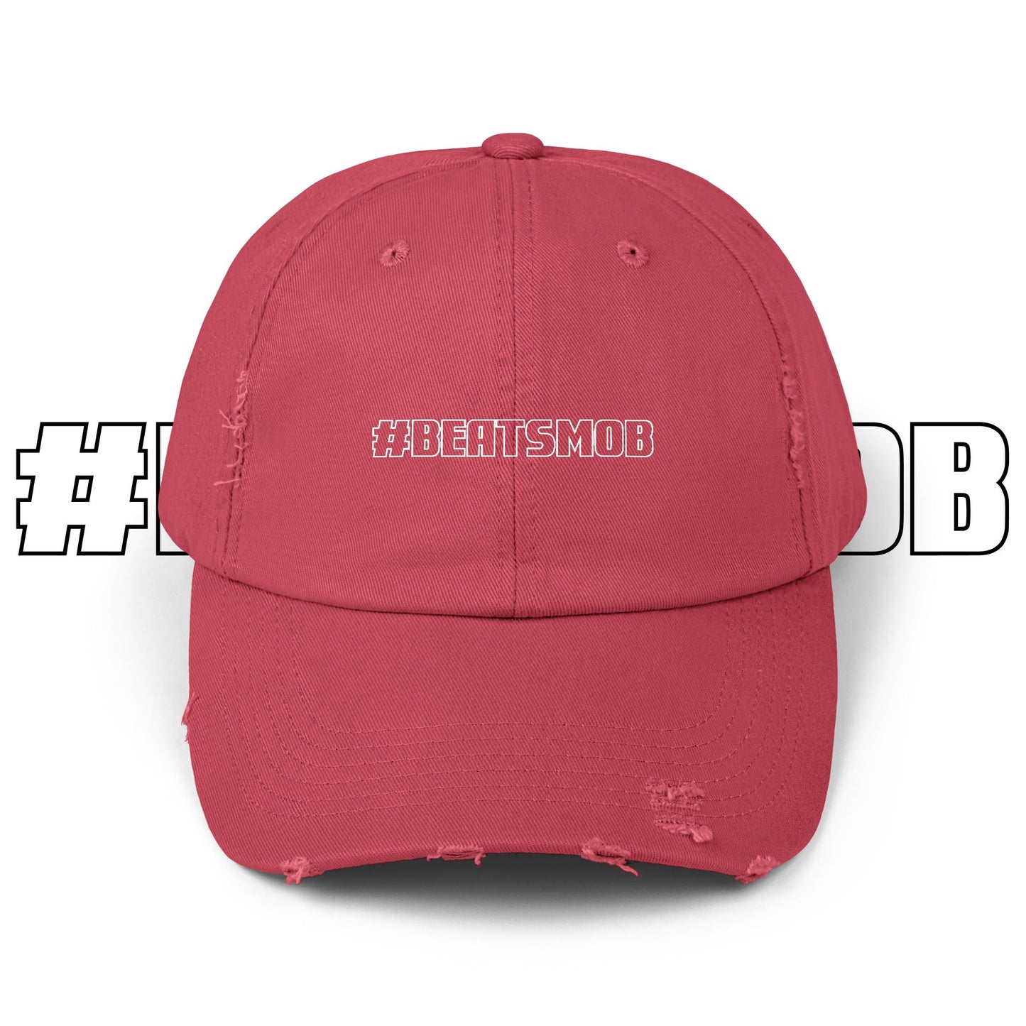 The #BEATSMOB Collection - Distressed Dad Cap (Ghost Letters)