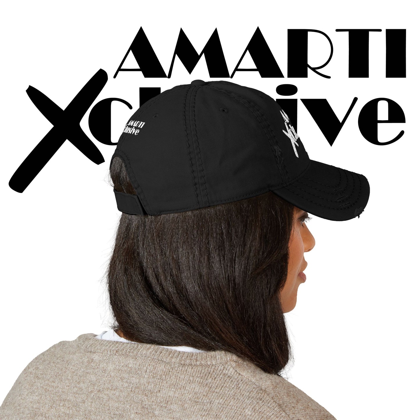 Amarti Exclusive Logo (Embroidered) - Distressed Dad Hat