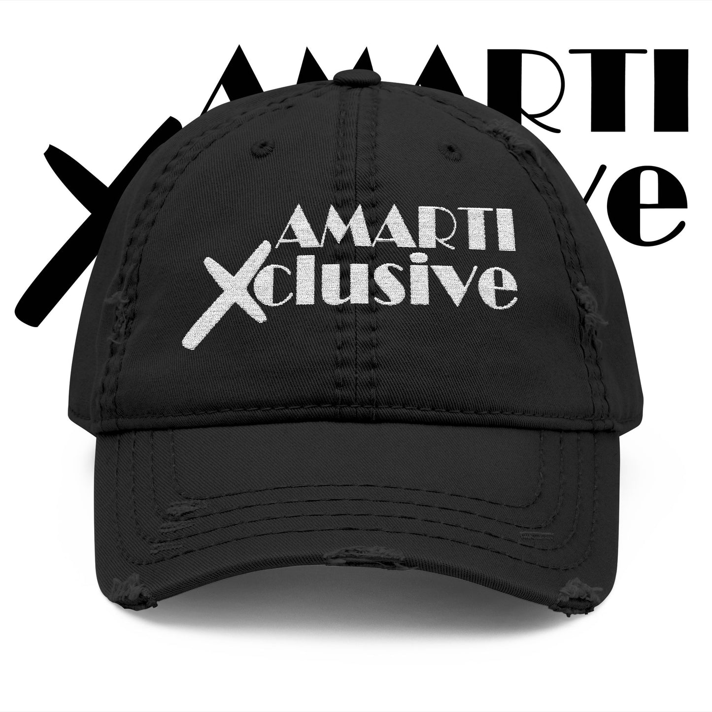 Amarti Exclusive Logo (Embroidered) - Distressed Dad Hat