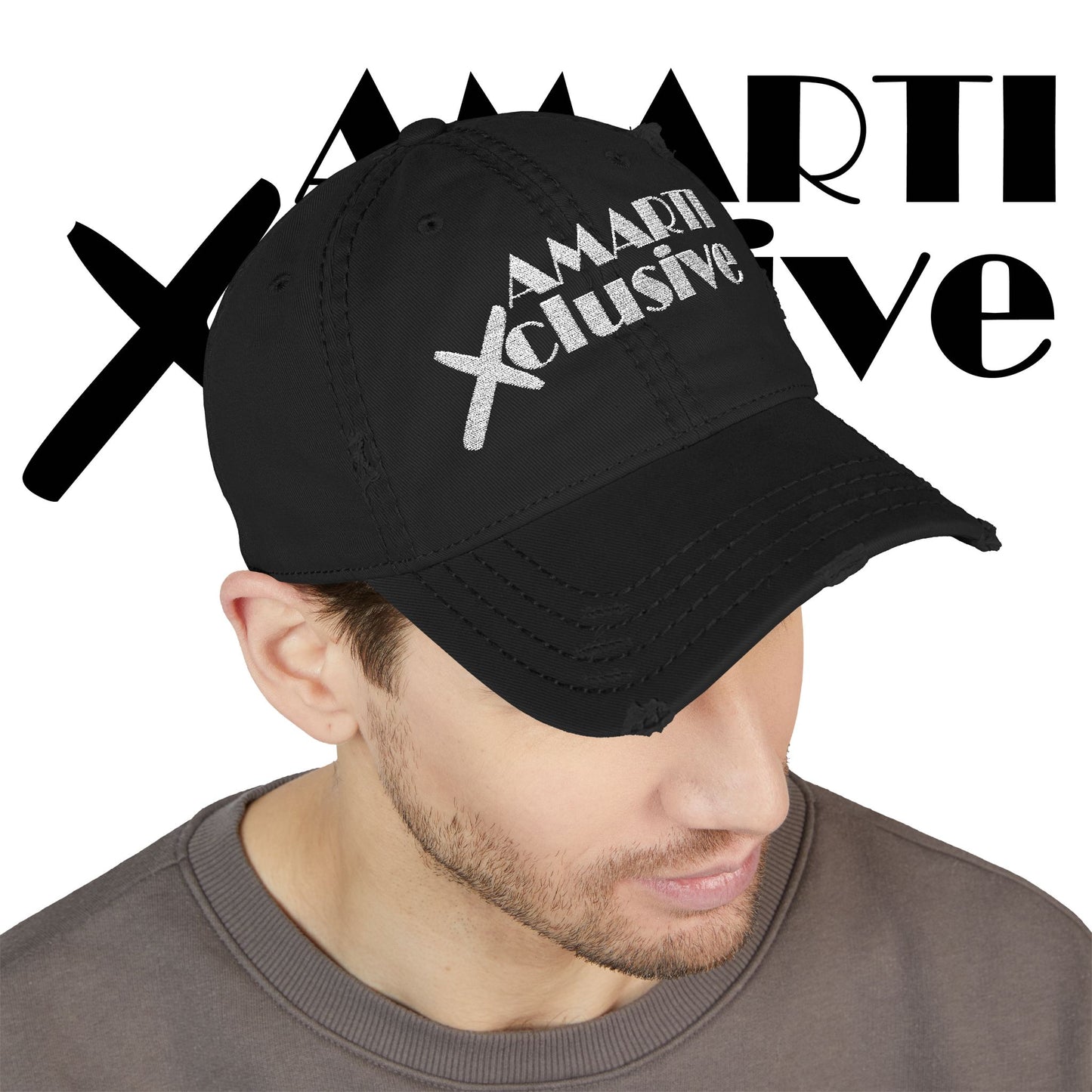 Amarti Exclusive Logo (Embroidered) - Distressed Dad Hat