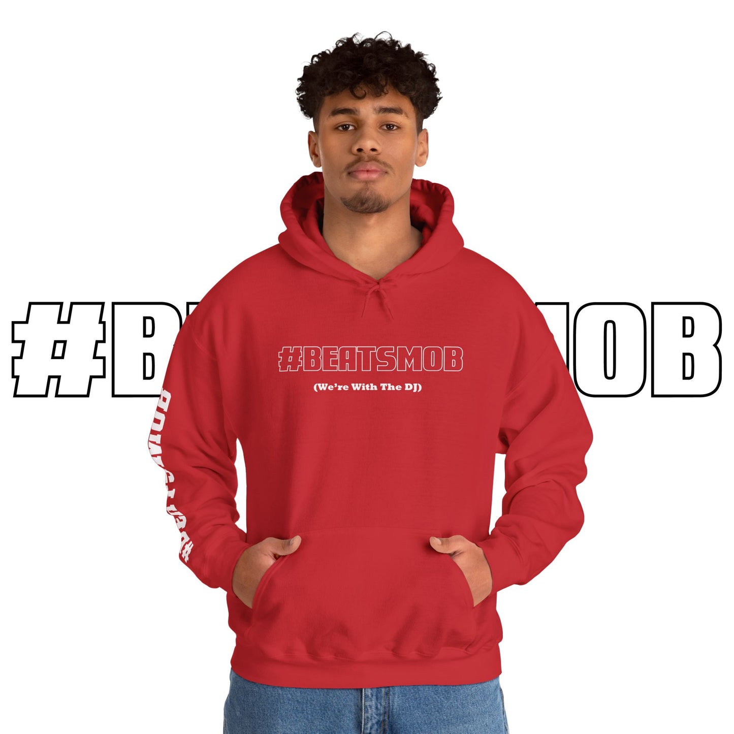 The #BEATSMOB Collection (We're With The DJ) - Unisex Heavy Hoodie