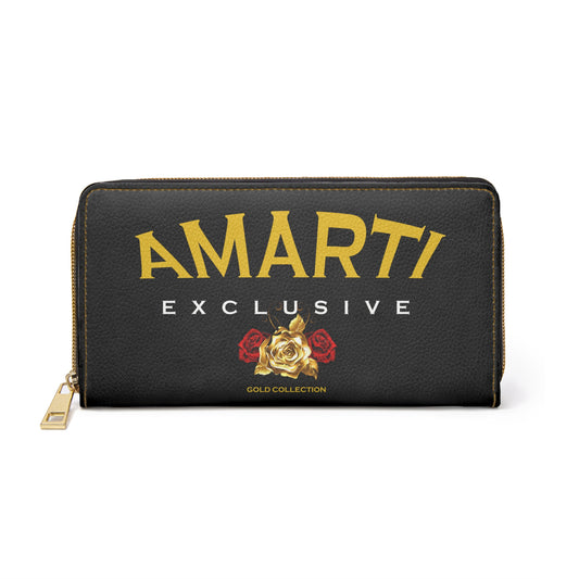 The GOLD Collection (Roses) - Slim Zipper Wallet