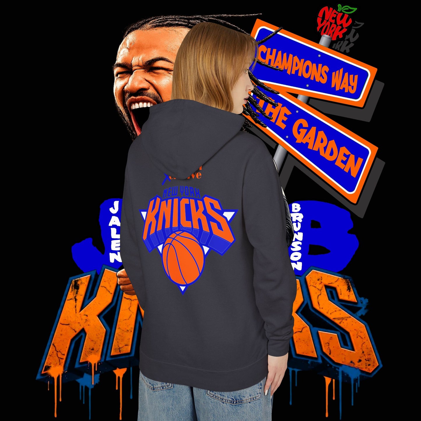 Jalen Brunson "Champions Way" Unisex SoftStyle Hoodie