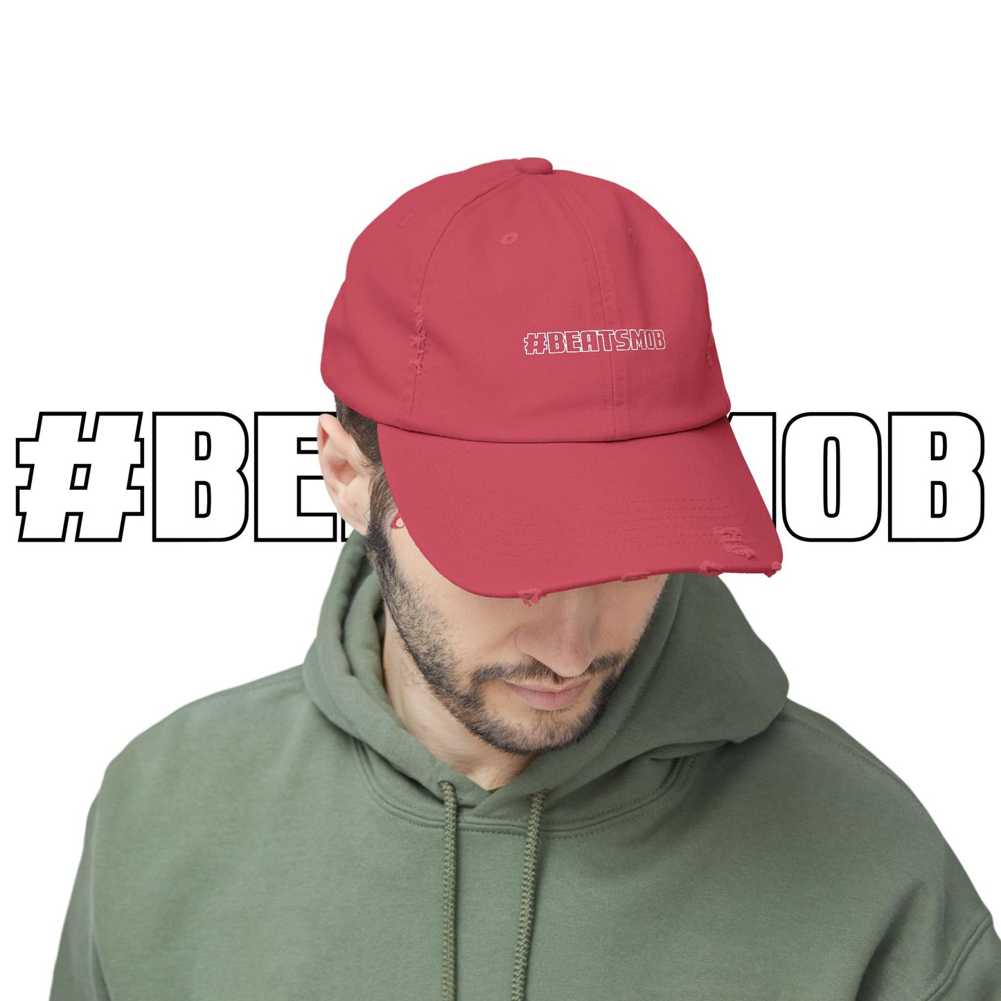 The #BEATSMOB Collection - Distressed Dad Cap (Ghost Letters)