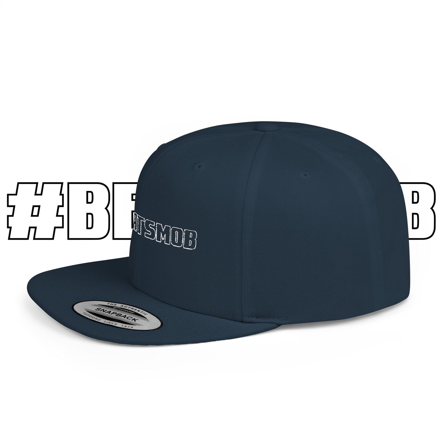 The #BEATSMOB Collection - Flat Bill Snapback Cap (Ghost Letters)