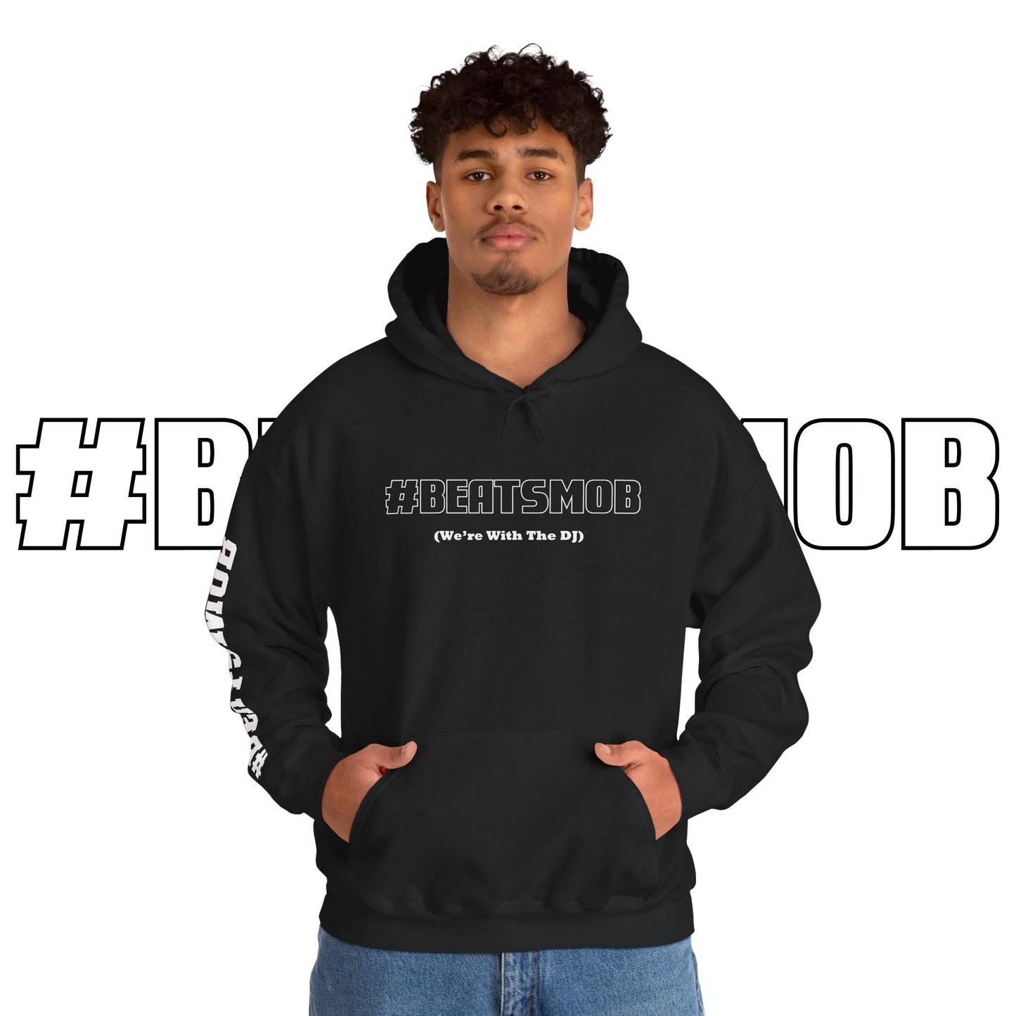 The #BEATSMOB Collection (We're With The DJ) - Unisex Heavy Hoodie
