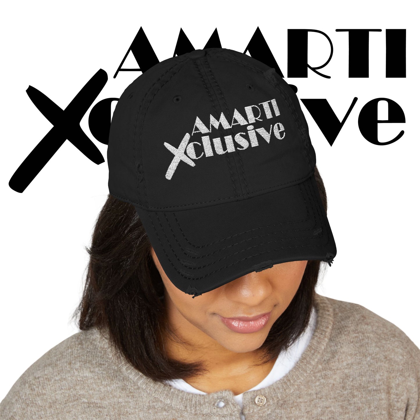 Amarti Exclusive Logo (Embroidered) - Distressed Dad Hat