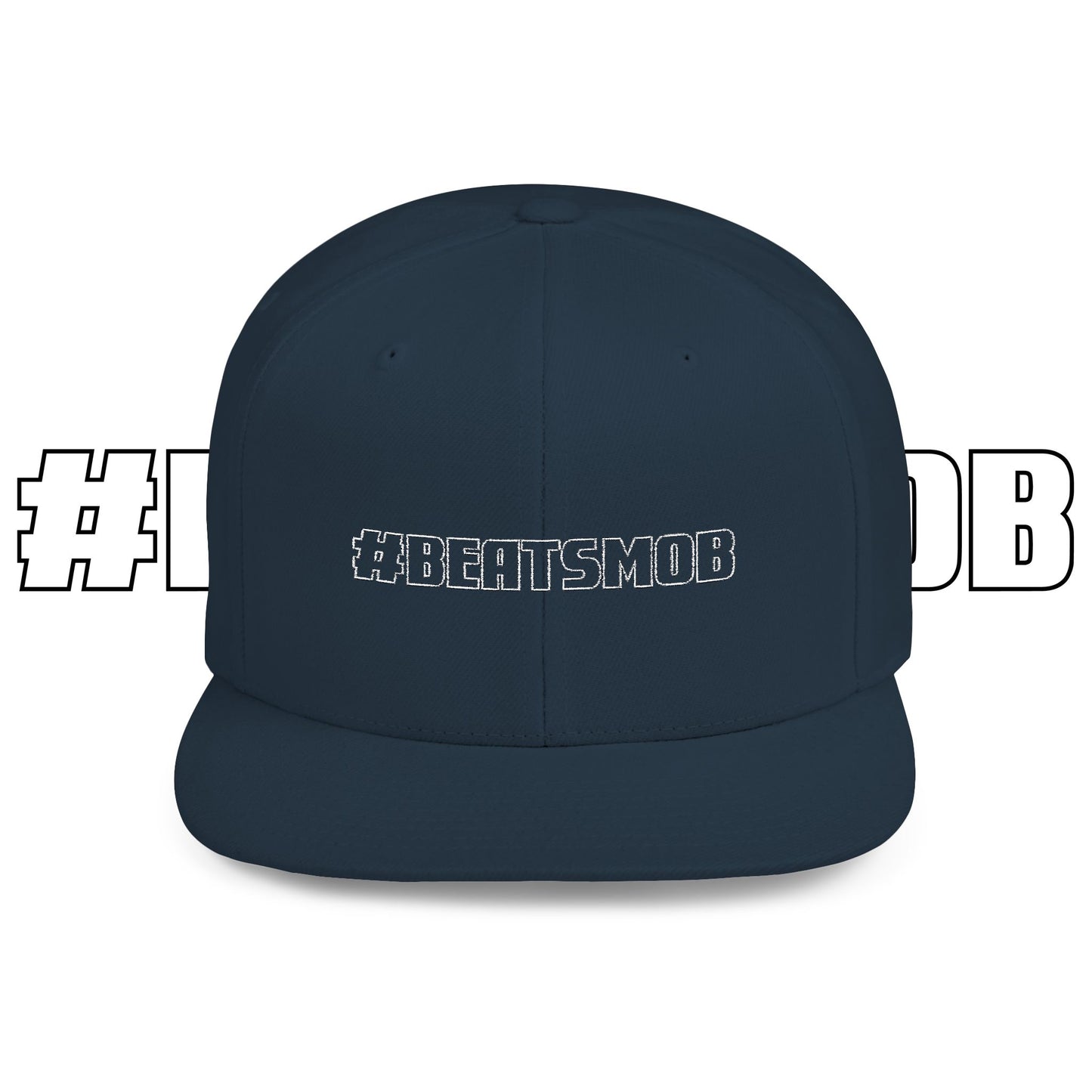 The #BEATSMOB Collection - Flat Bill Snapback Cap (Ghost Letters)