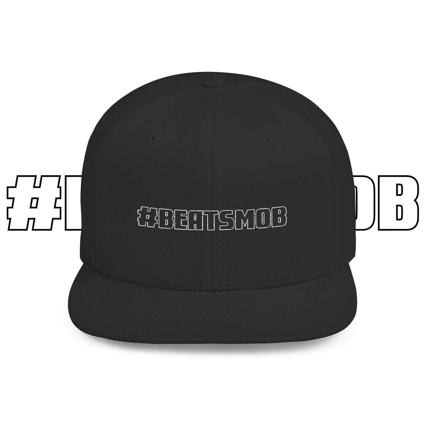 The #BEATSMOB Collection - Flat Bill Snapback Cap (Ghost Letters)