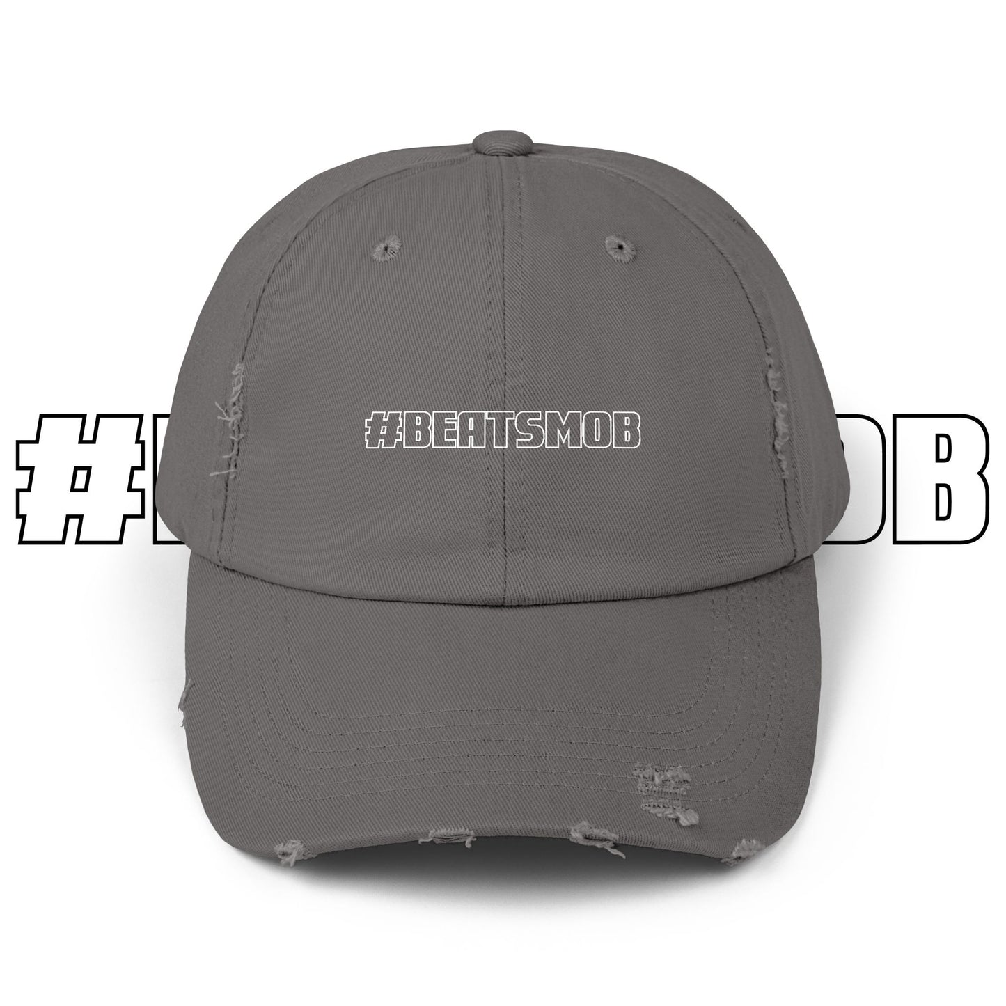 The #BEATSMOB Collection - Distressed Dad Cap (Ghost Letters)