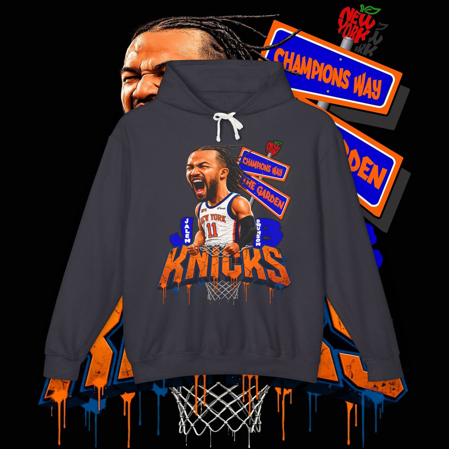 Jalen Brunson "Champions Way" Unisex SoftStyle Hoodie
