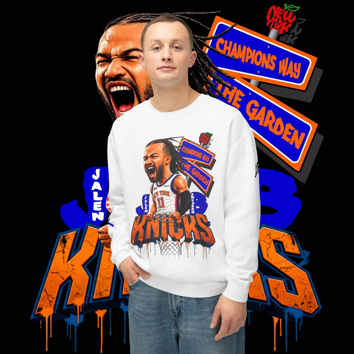 Jalen Brunson "Champions Way" - Unisex Crewneck Sweatshirt