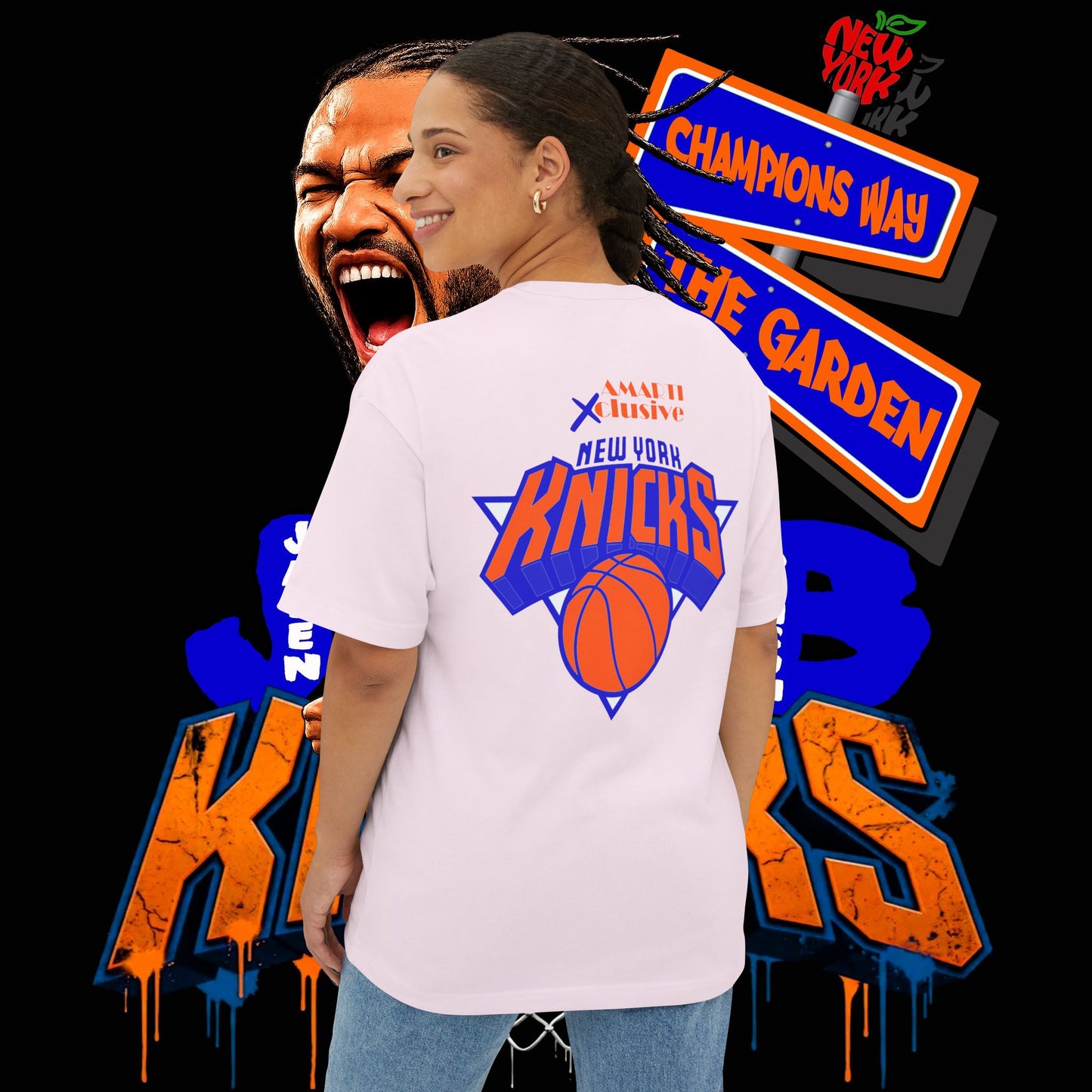 Jalen Brunson "Champions Way" Unisex Oversized Tee