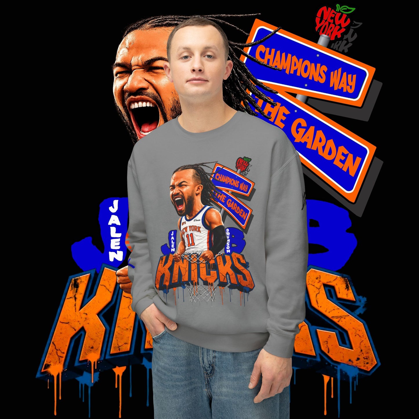 Jalen Brunson "Champions Way" - Unisex Crewneck Sweatshirt