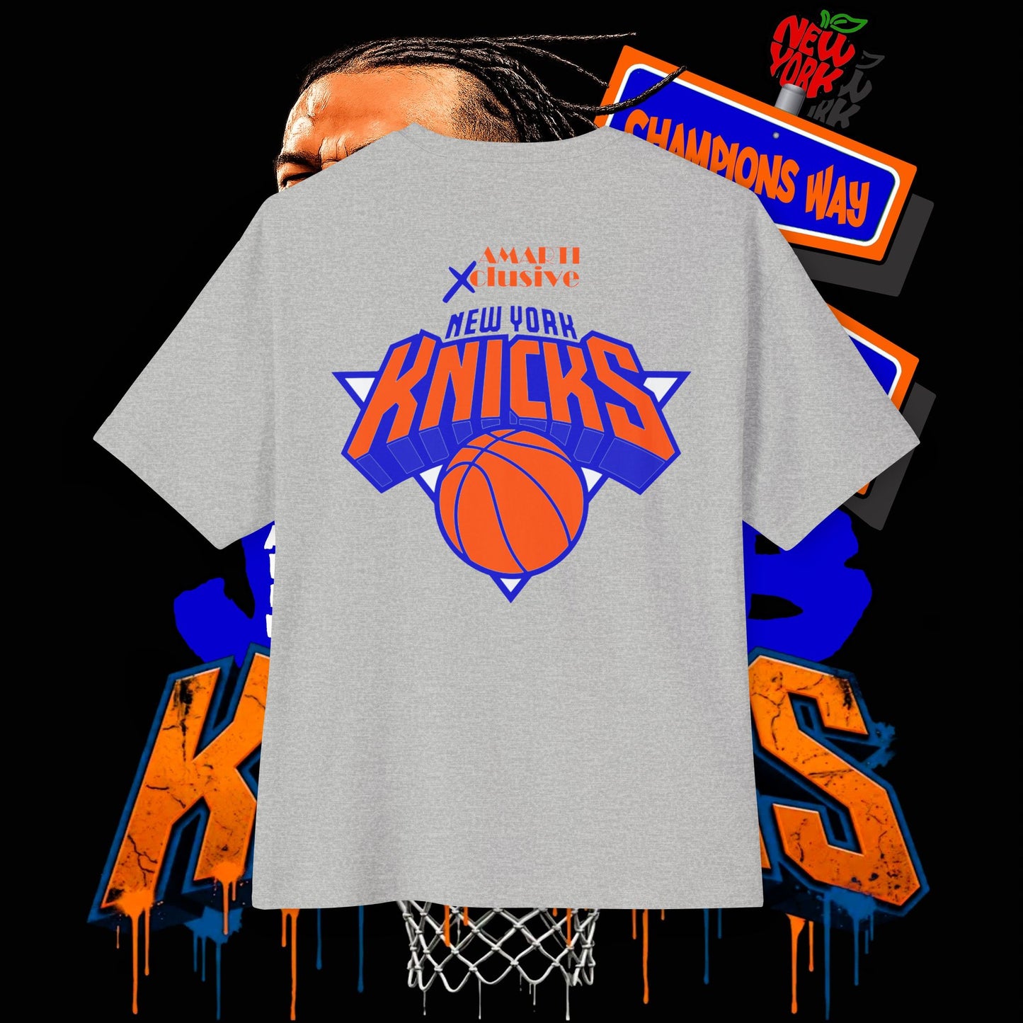 Jalen Brunson "Champions Way" Unisex Oversized Tee