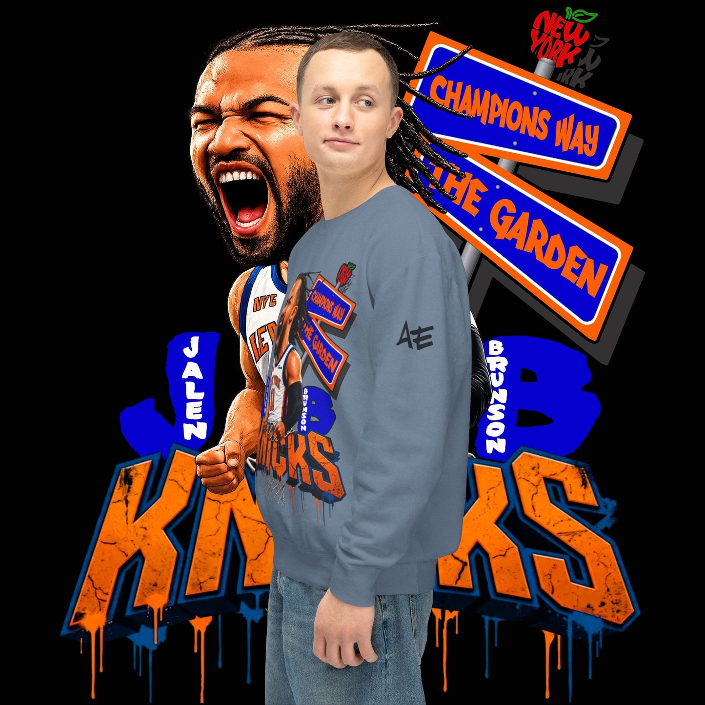 Jalen Brunson "Champions Way" - Unisex Crewneck Sweatshirt