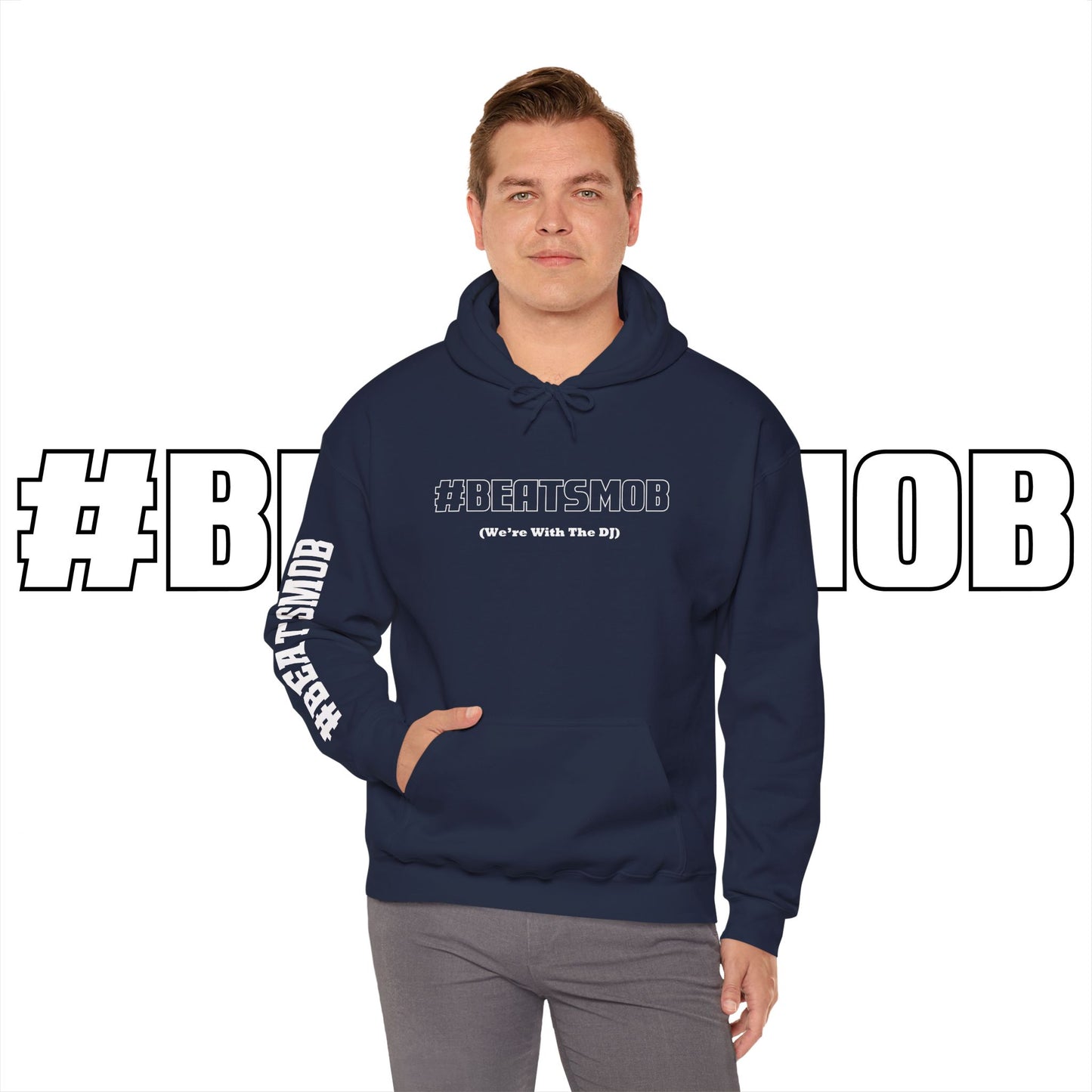 The #BEATSMOB Collection (We're With The DJ) - Unisex Heavy Hoodie