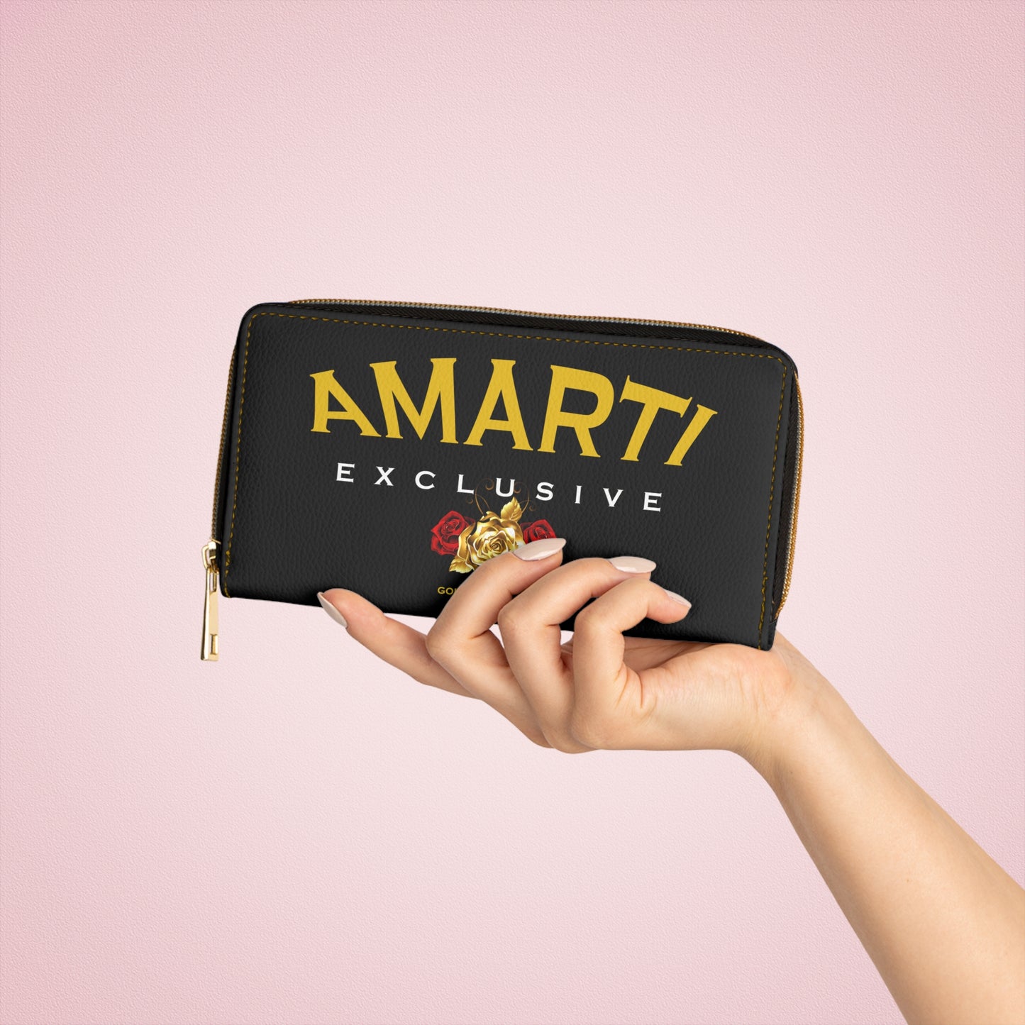 The GOLD Collection (Roses) - Slim Zipper Wallet