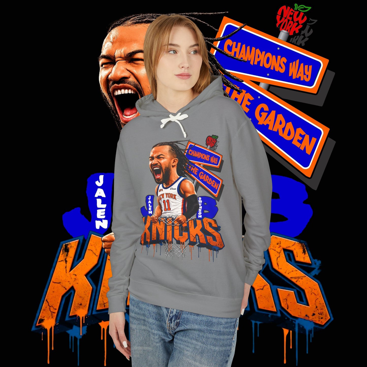 Jalen Brunson "Champions Way" Unisex SoftStyle Hoodie
