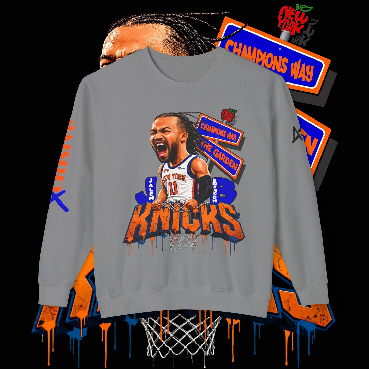 Jalen Brunson "Champions Way" - Unisex Crewneck Sweatshirt