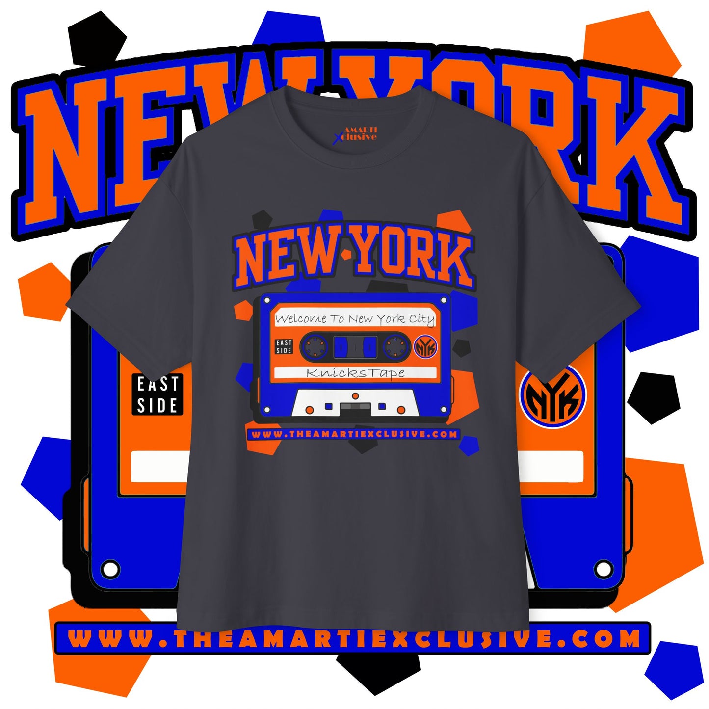 New York KnicksTape Cassette Oversized Tee - Unisex