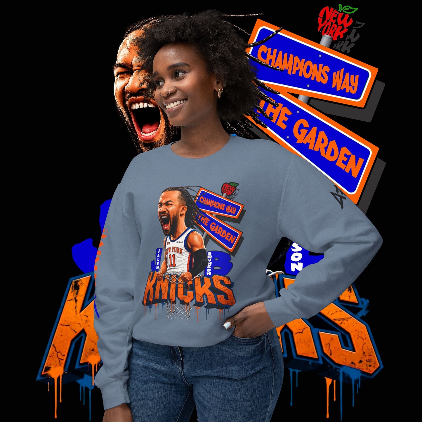 Jalen Brunson "Champions Way" - Unisex Crewneck Sweatshirt