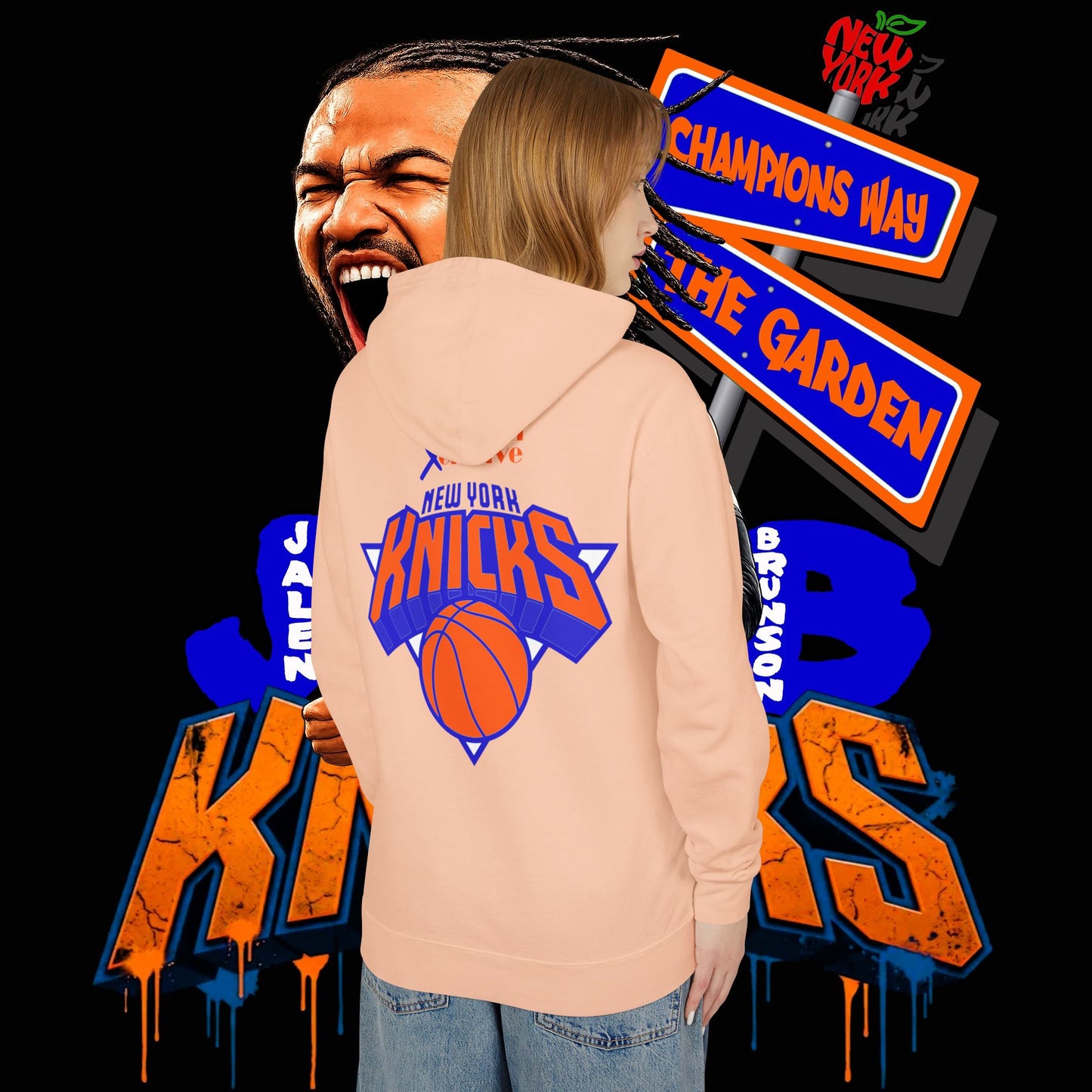 Jalen Brunson "Champions Way" Unisex SoftStyle Hoodie