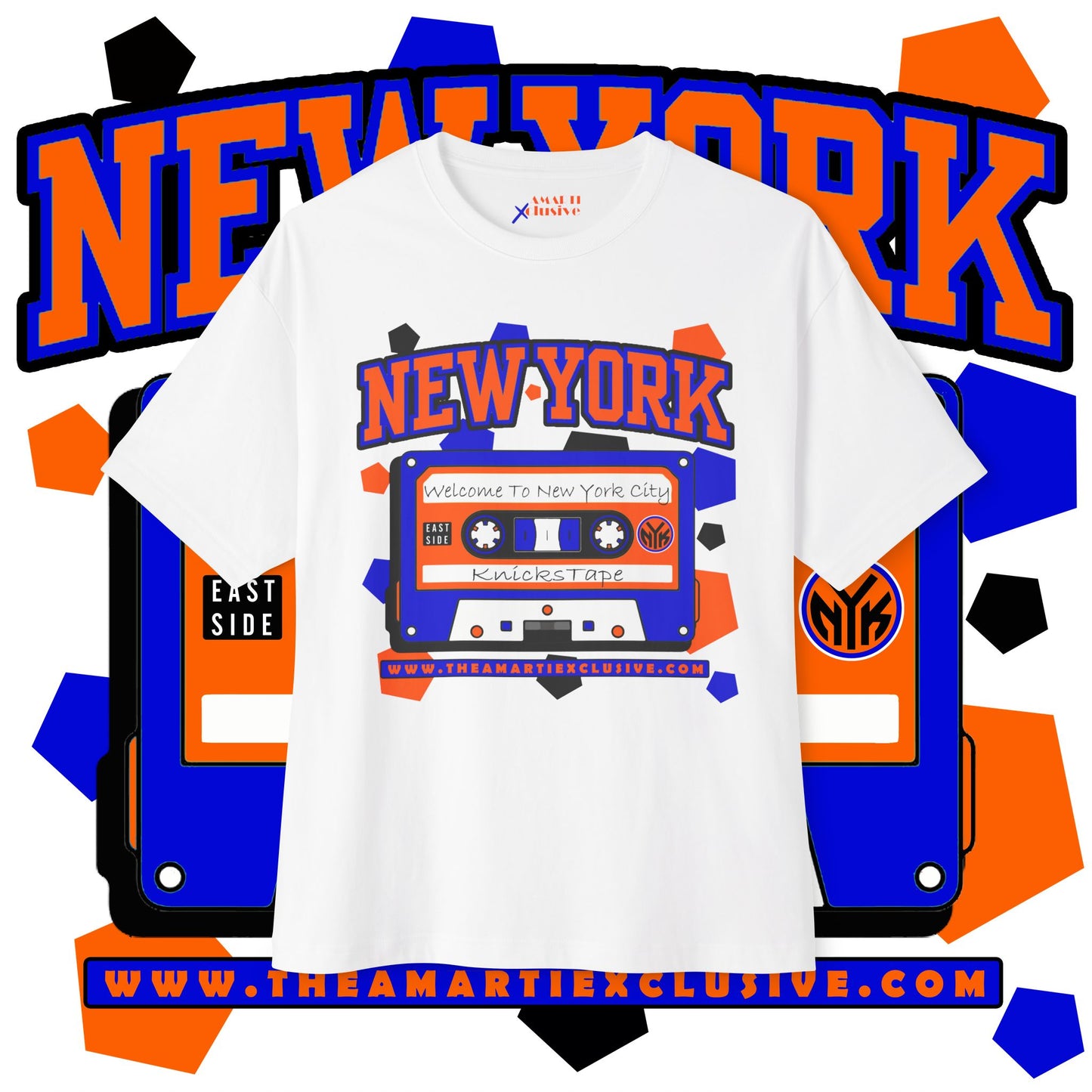 New York KnicksTape Cassette Oversized Tee - Unisex