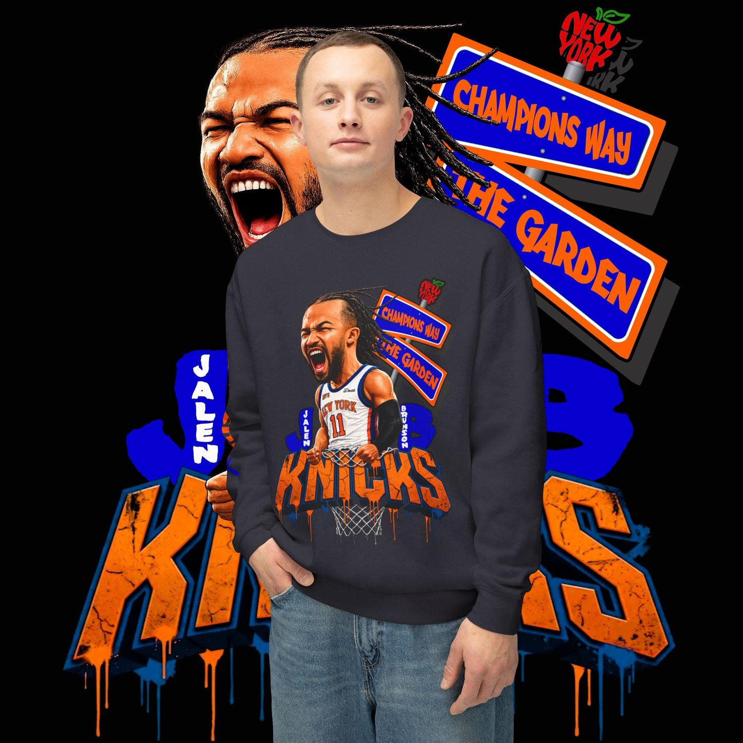 Jalen Brunson "Champions Way" - Unisex Crewneck Sweatshirt