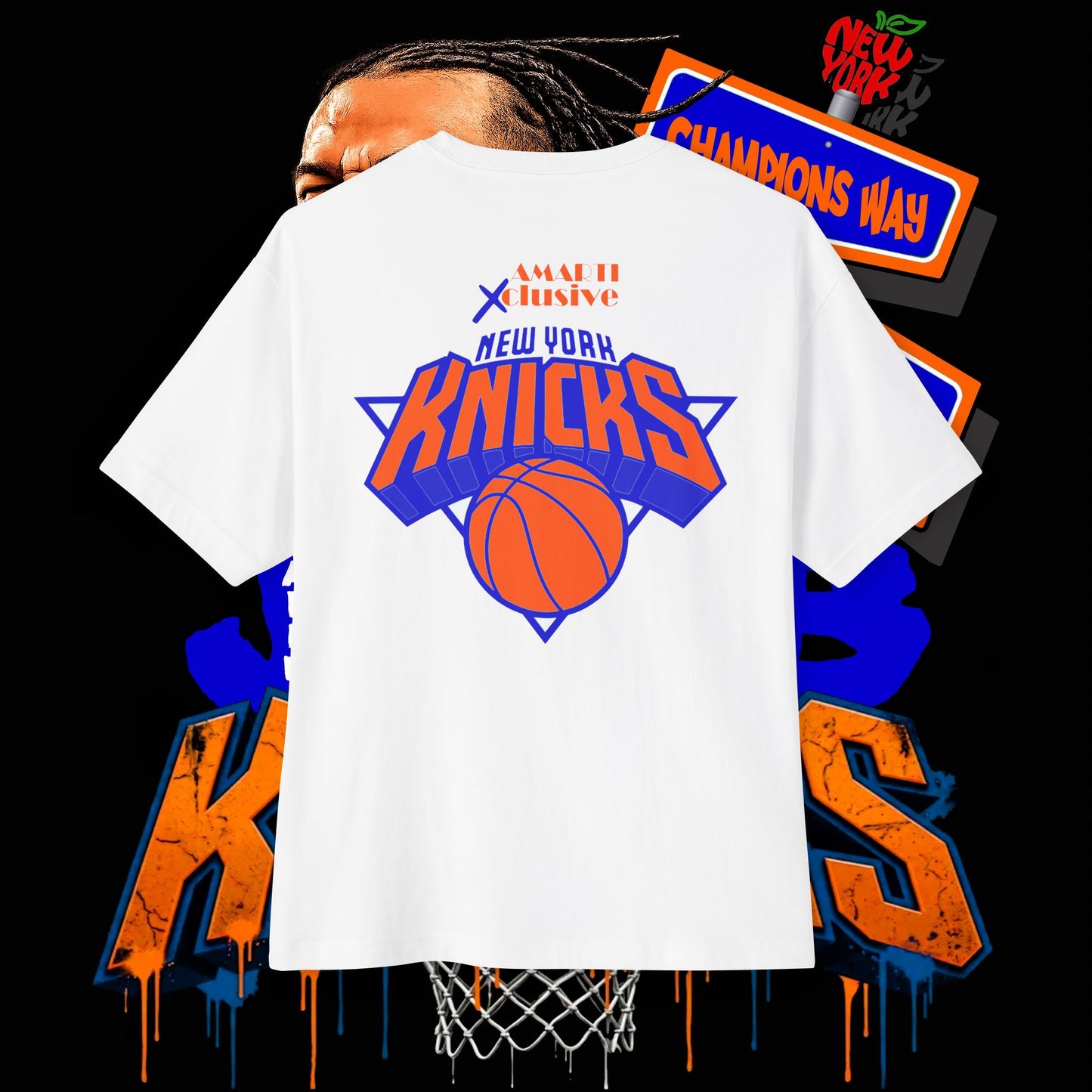 Jalen Brunson "Champions Way" Unisex Oversized Tee