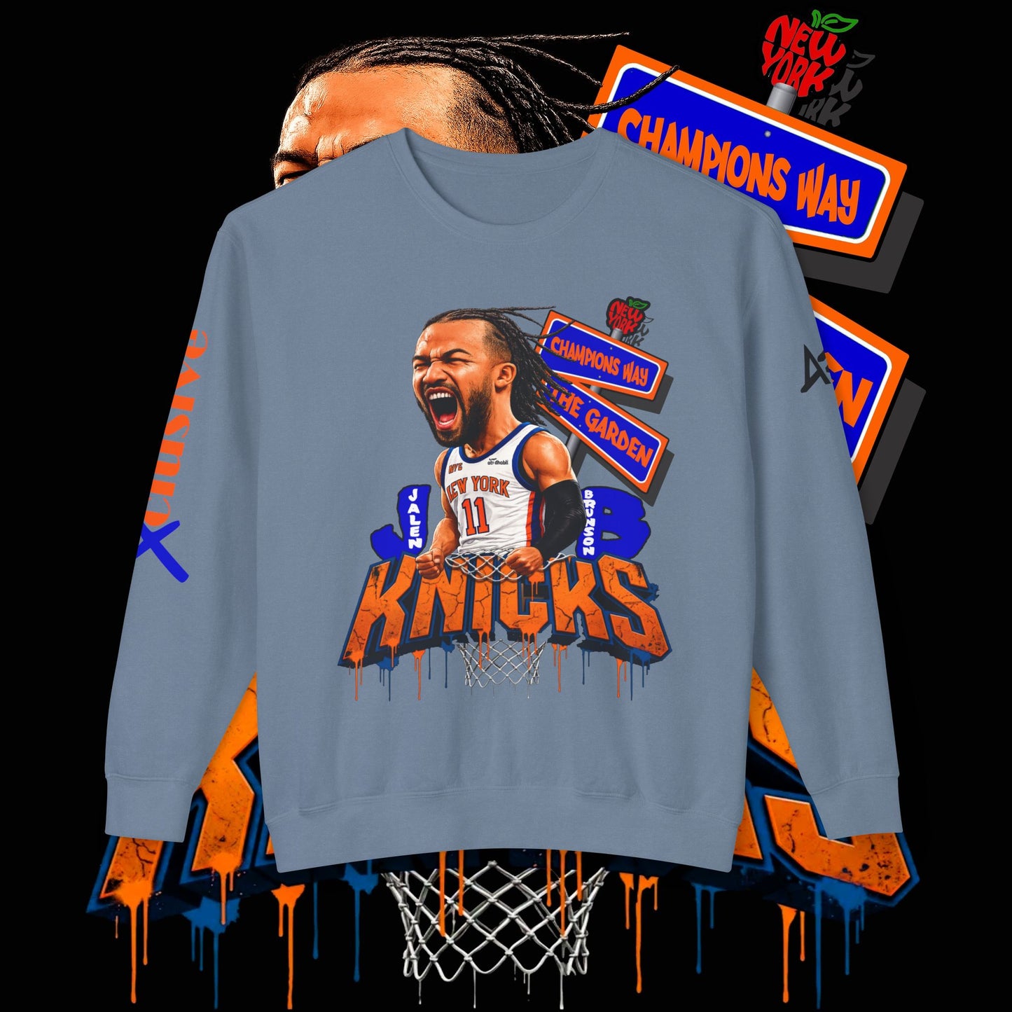Jalen Brunson "Champions Way" - Unisex Crewneck Sweatshirt