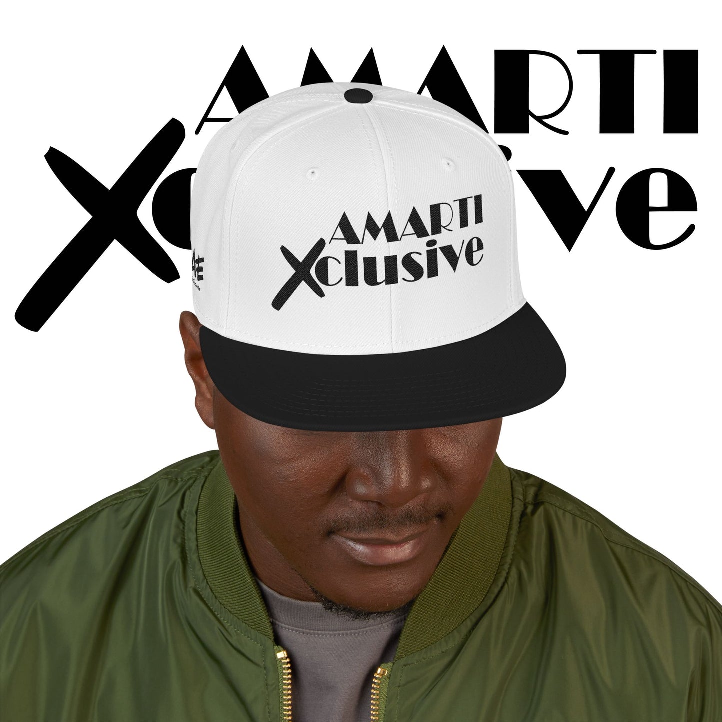 AMARTI Xclusive Logo Embroidered Snapback Hat