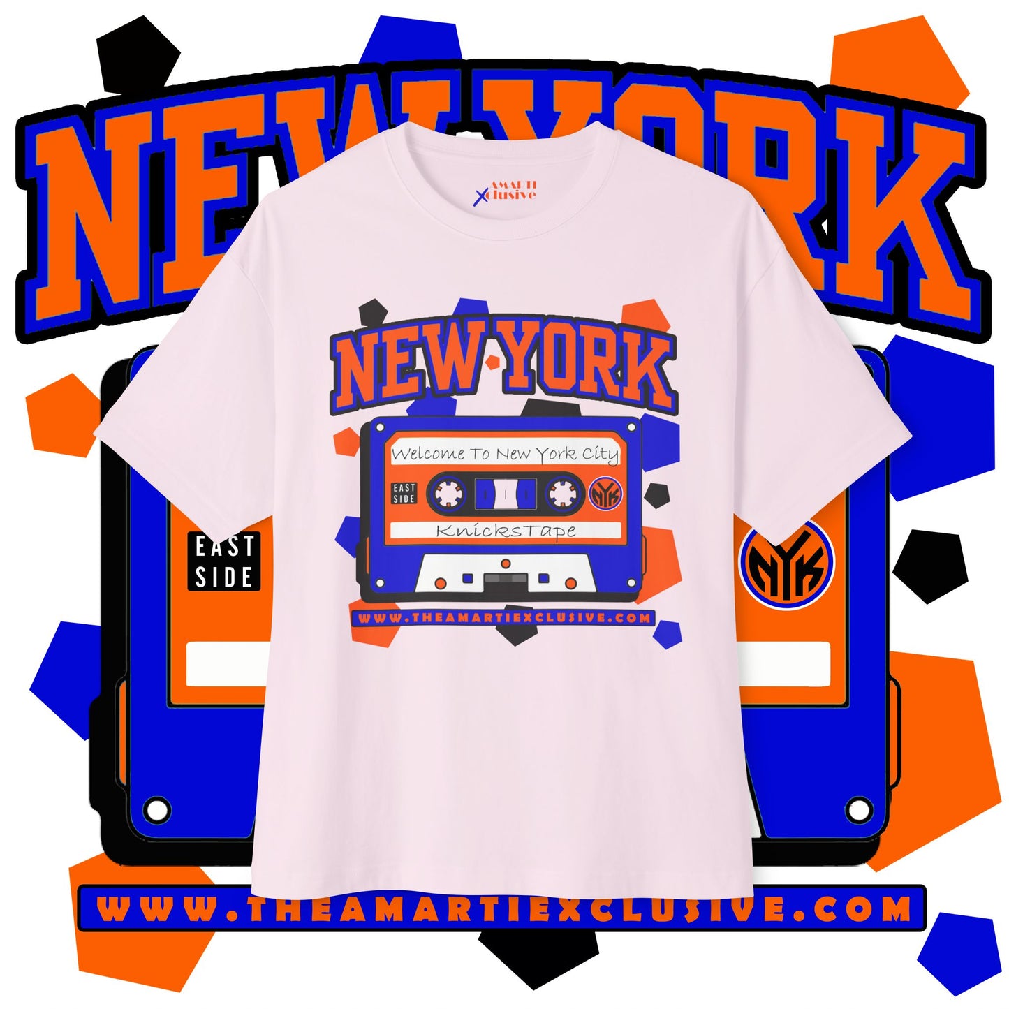 New York KnicksTape Cassette Oversized Tee - Unisex
