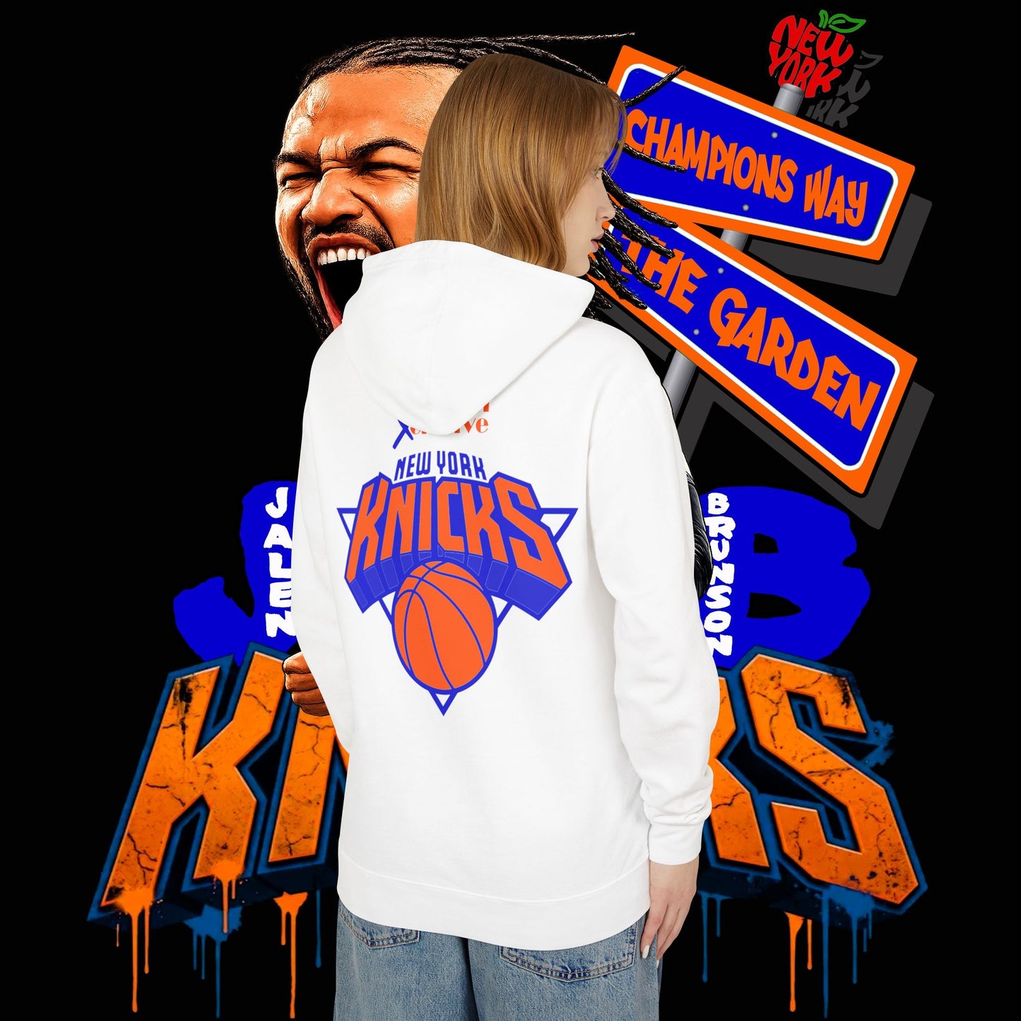 Jalen Brunson "Champions Way" Unisex SoftStyle Hoodie