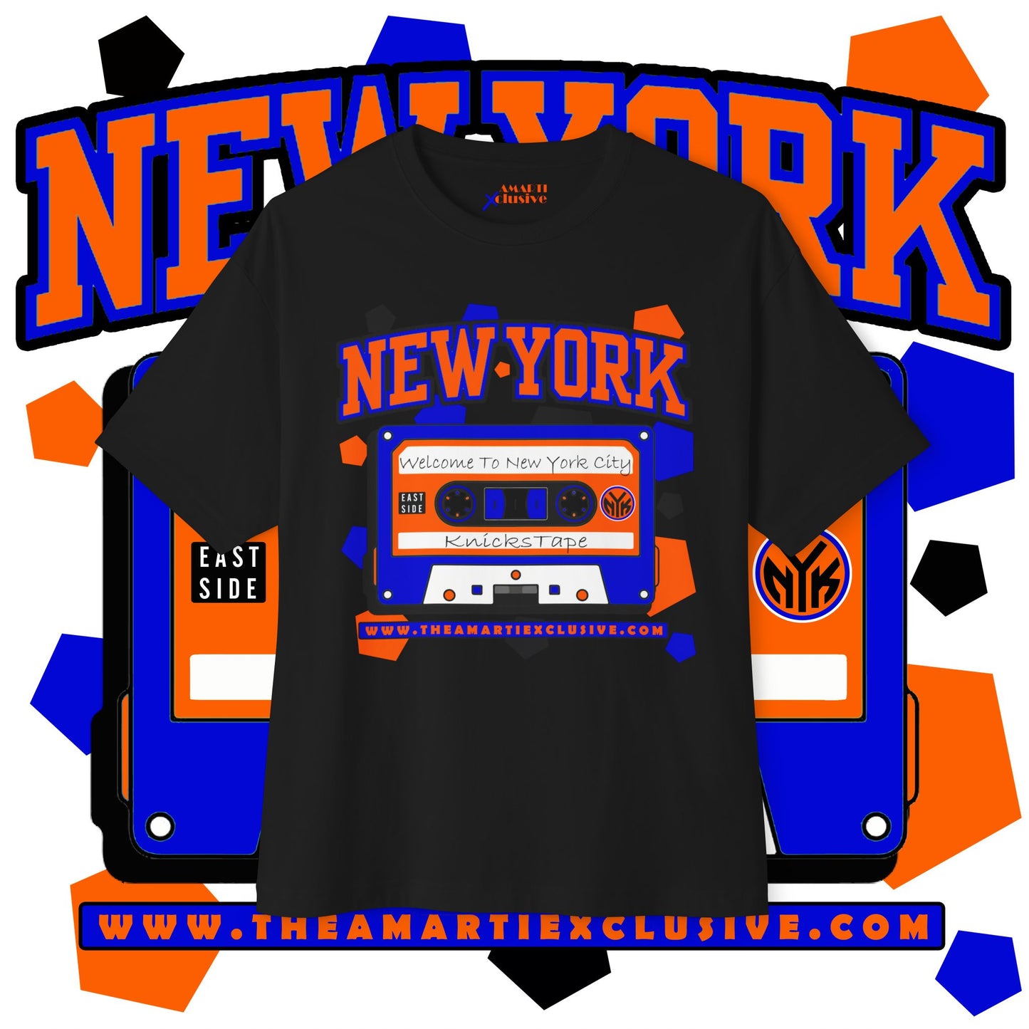 New York KnicksTape Cassette Oversized Tee - Unisex
