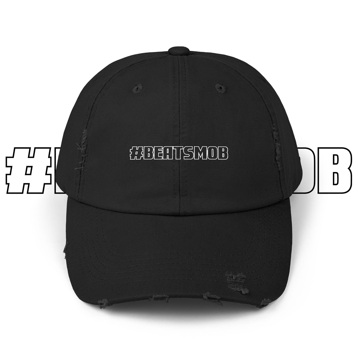 The #BEATSMOB Collection - Distressed Dad Cap (Ghost Letters)