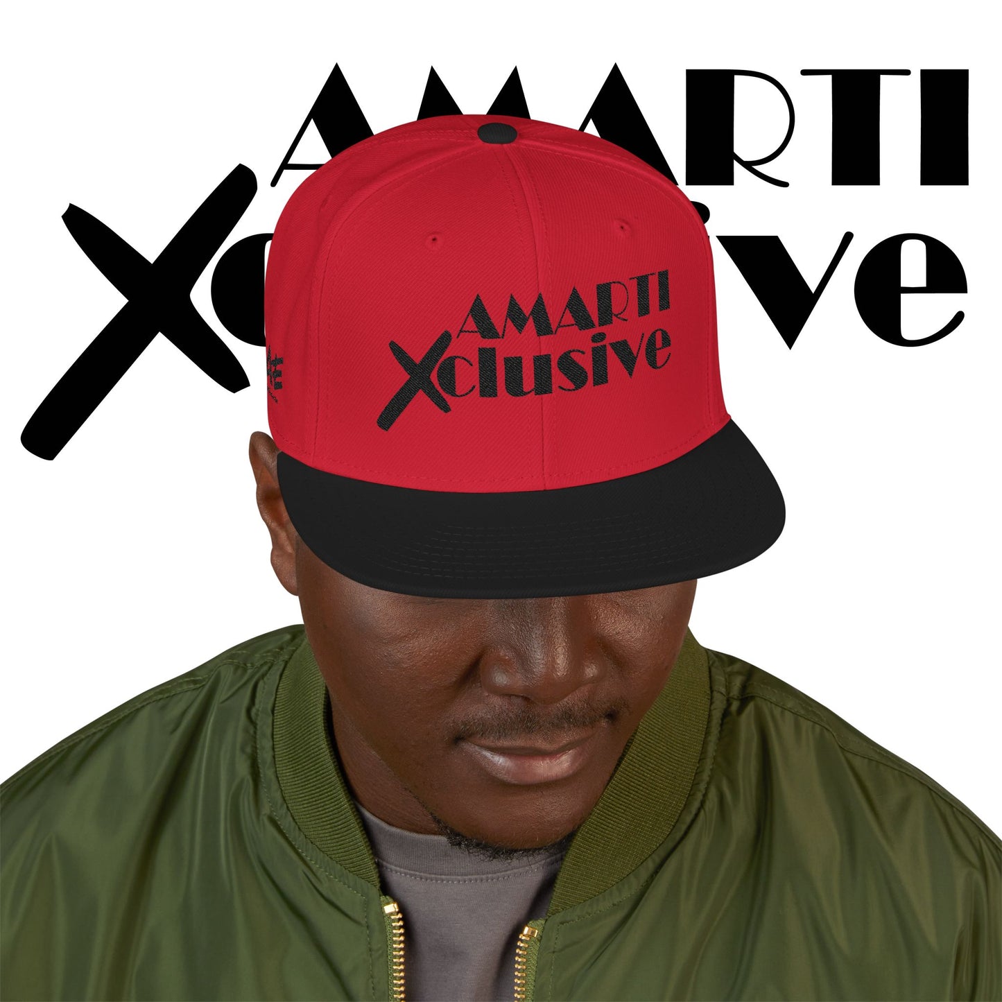AMARTI Xclusive Logo Embroidered Snapback Hat