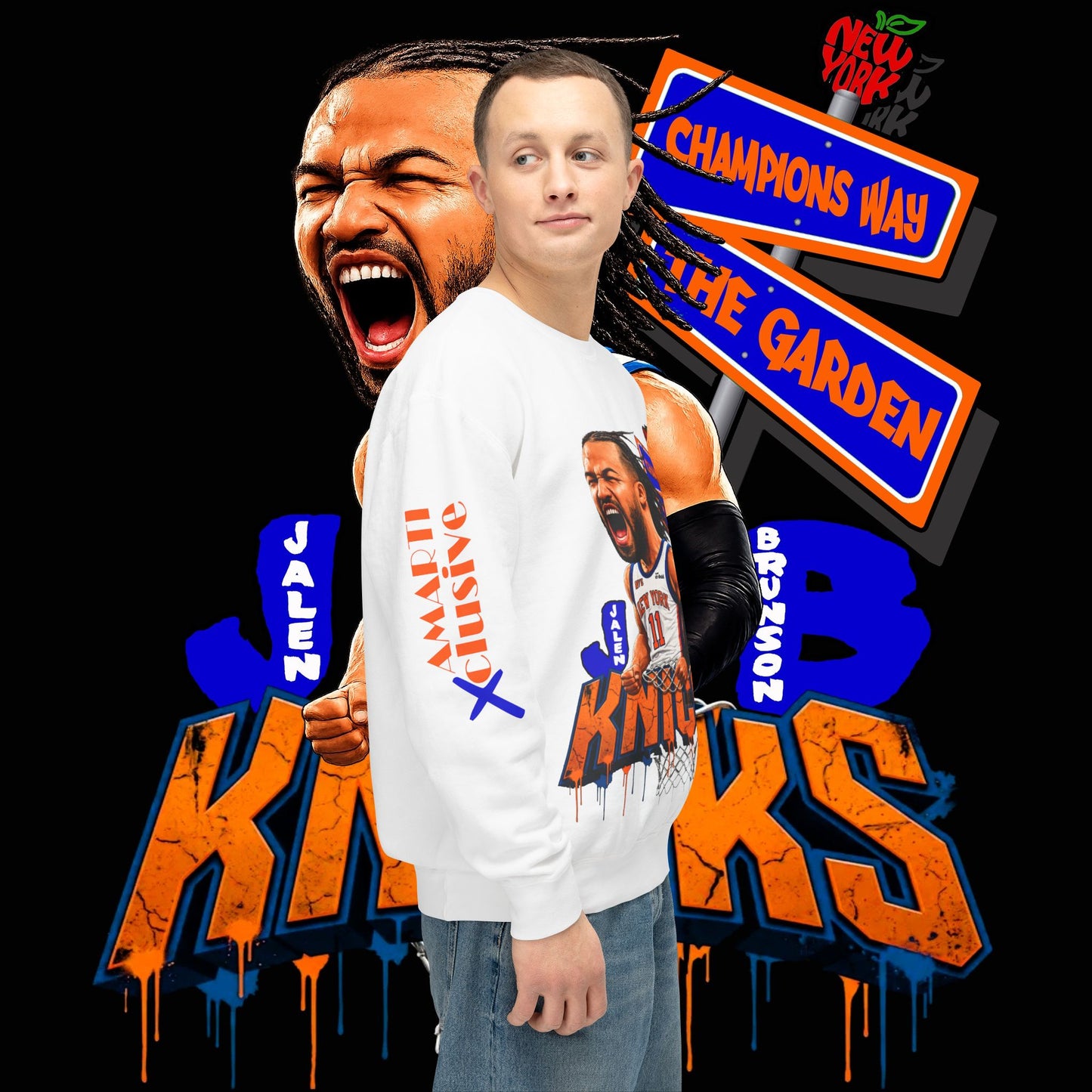 Jalen Brunson "Champions Way" - Unisex Crewneck Sweatshirt