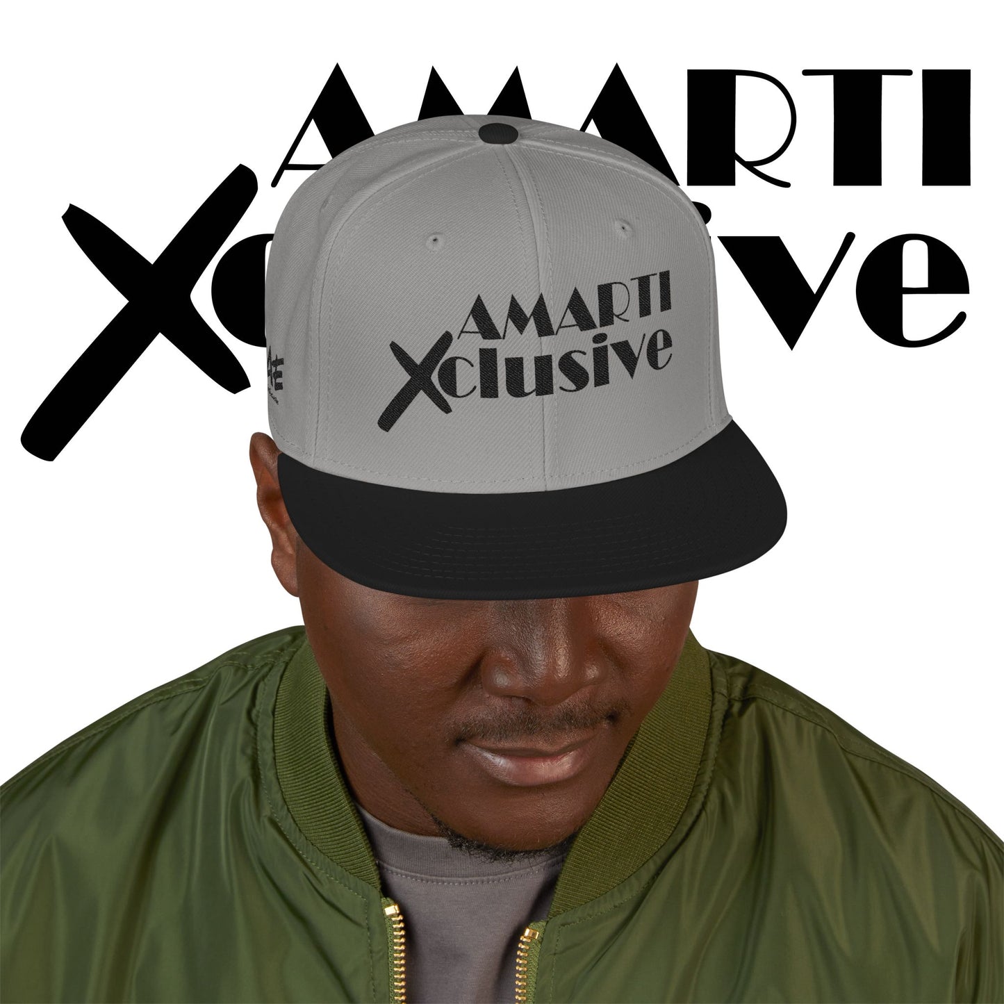 AMARTI Xclusive Logo Embroidered Snapback Hat