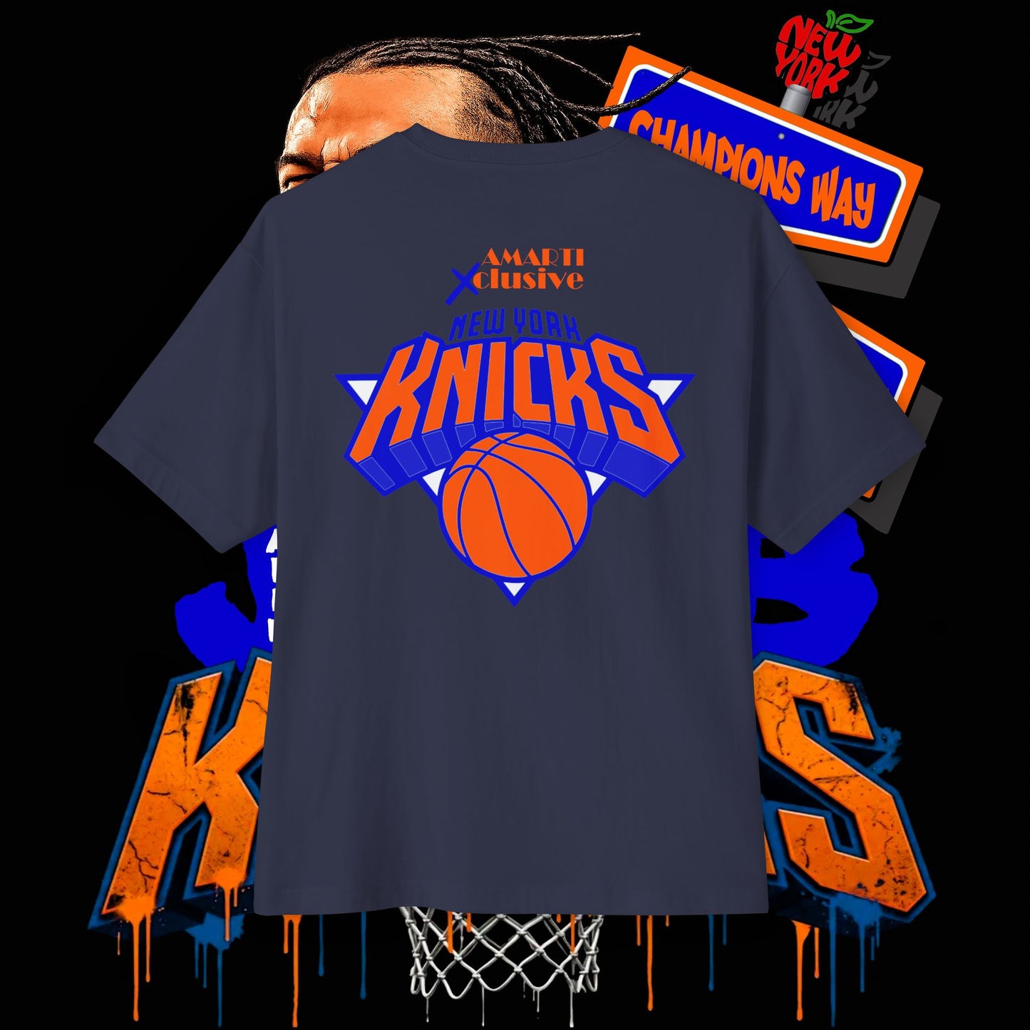 Jalen Brunson "Champions Way" Unisex Oversized Tee