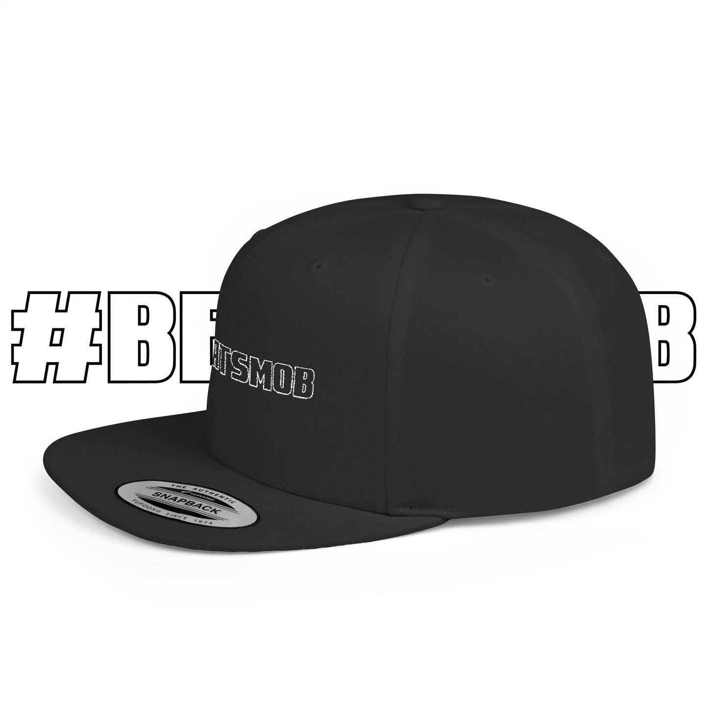 The #BEATSMOB Collection - Flat Bill Snapback Cap (Ghost Letters)