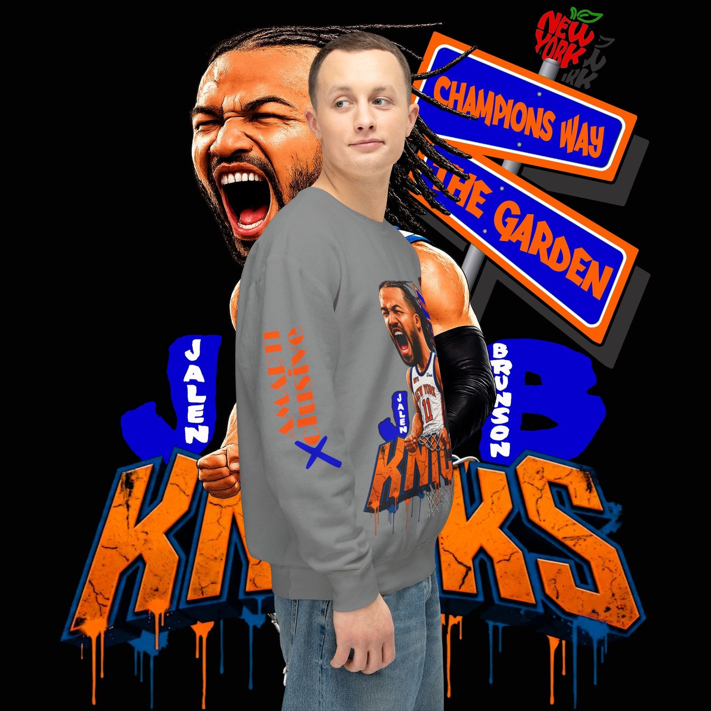 Jalen Brunson "Champions Way" - Unisex Crewneck Sweatshirt