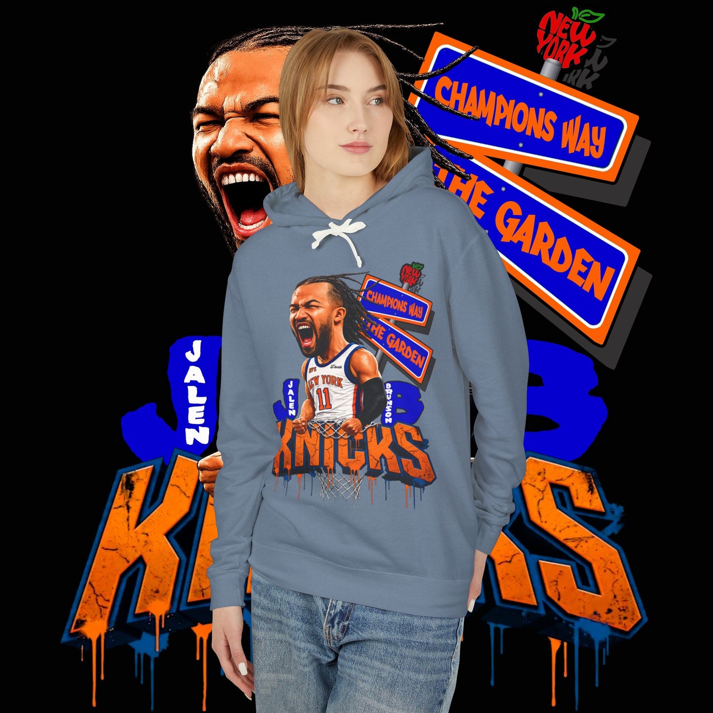 Jalen Brunson "Champions Way" Unisex SoftStyle Hoodie