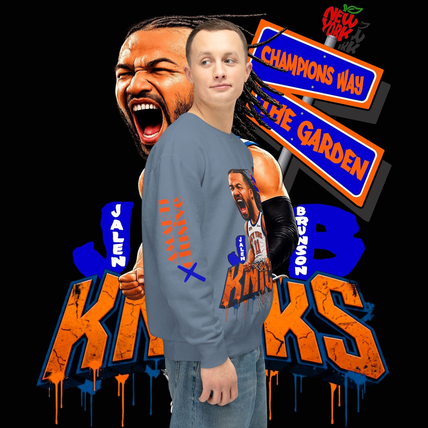 Jalen Brunson "Champions Way" - Unisex Crewneck Sweatshirt