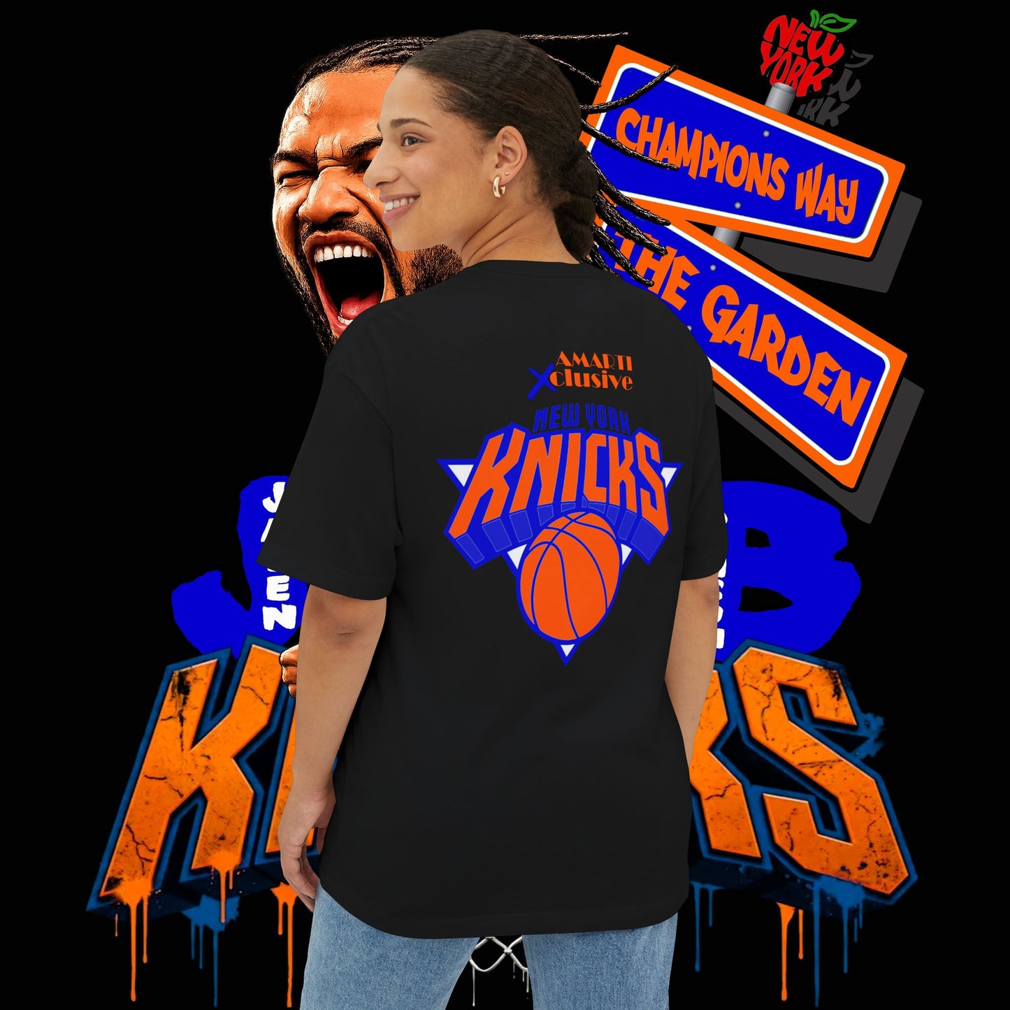 Jalen Brunson "Champions Way" Unisex Oversized Tee